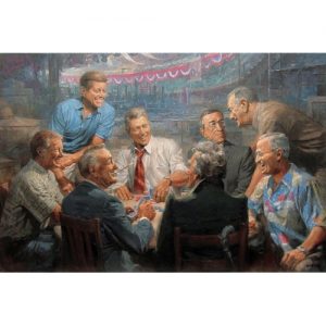 Painting of 8 Past Presidents Playing Poker, Including Clinton, JFK, Lincoln, FDR, Carter and more