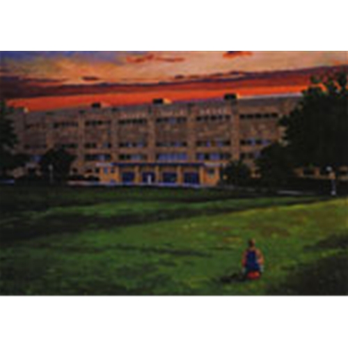 Sunset Painting of Allen Field House at KU