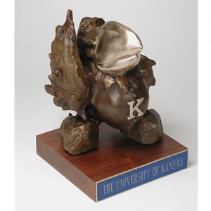 Bronze Jayhawks statue