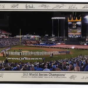 Panoramic View in Kauffman Stadium Opening Ceremonies 2015 World Series with Printed Signatures