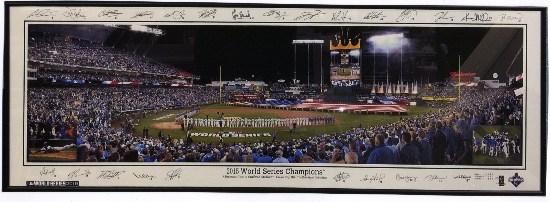 Size: 12.5 x 15.5 Framed Kansas City Royals 2015 World Series Champions Team Composite Photo 