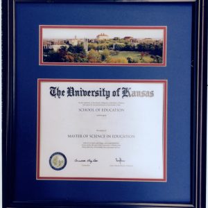 KU Collectible Diploma With Campus Skyline