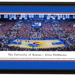 Full Court View KU vs Kansas Panoramic Print - Allen Fieldhouse