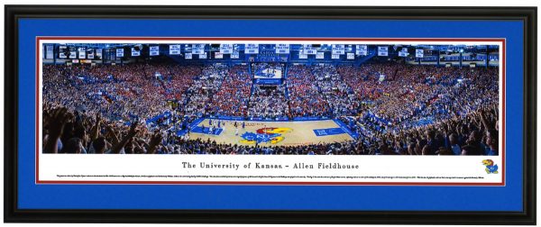 Full Court View KU vs Kansas Panoramic Print - Allen Fieldhouse