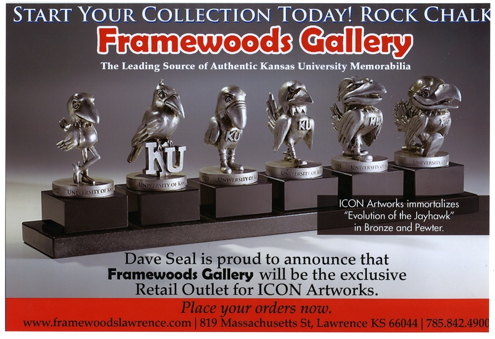 KU Jayhawk Statues - "Start your Collection Today" Framewoods Gallery is the exclusive retail outlet for ICON artworks