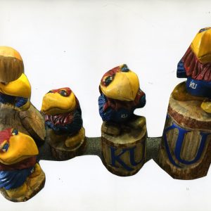 KU Jayhawk Carving